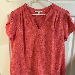 41 Hawthorn Coral Floral Blouse